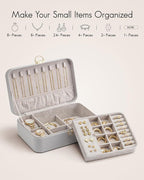 Vlando 2 Layer Jewelry Box,Jewelry Organizer Storage Lockable Earring Organizer Removable Jewelry Tray with Watch Pillow for 