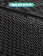 YOHOOLYO Car Seat Organizer Backseat Car Organizer with 4 Compartments, 4 Cup Holders and 7 Mesh Pockets for Front and Rear Seat, Black