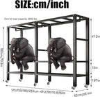 Foldable Portable Wardrobe On Wheels, Freestanding Garment Rack, with Magnetic Door 2000lbs, Heavy Duty Clothes Rack, for Bed