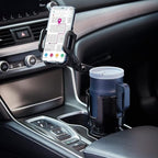 Cup Holder Phone Mount, 2 in 1 Cup Holder Expander for Car Long Arm with 360°Rotation Cup Holder Cell Phone Holder for Car Co