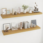 Dreamland 55 Inches Floating Shelves for Wall, 9.8" Deep Long Floating Shelves Set of 2, Large Display & Storage Shelf, Wall 