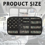 US Flag Print Car Sun Visor Storage Bag 11.81 x 5.9 Inch Multi-Function Organizer for Card Pen Invoice Pouch Case Bag Universal for Car Sun Visor Accessory,Camouflage Flag
