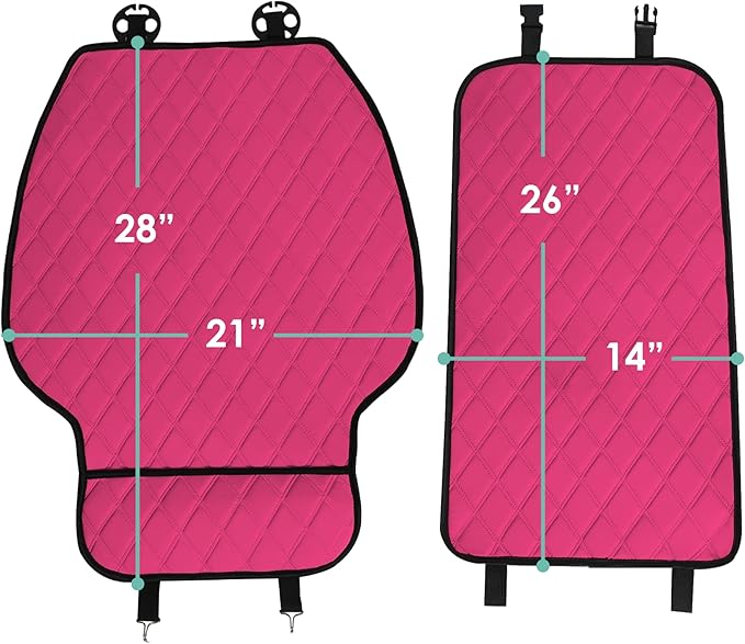 FH Group Car Seat Cushion – Neosupreme Single Front Seat Cover with Front Pockets, Airbag Compatible, Universal Fit Car Seat 