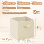 STORAGE MANIAC Storage Cubes, 11 Inch Collapsible Storage Bins with Handles, 10 Pack Fabric Foldable Bins for Organization, D