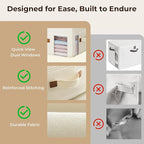 GRANNY SAYS Clothes Storage Bags 4-Pack, 3-Shelf Hanging Organizer 2-Pack