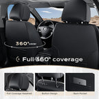 Coverado Car Seat Covers Front Seats, Seat Covers for Cars, Car Seat Protector, 2-Pack Car Seat Cushion Nappa Leather, Waterp
