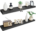 BGMG Wood Floating Shelves 48 inch, Wide Rustic Wooden Wall Shelves for Bathroom Living Room Bedroom Kitchen Farmhouse Set of