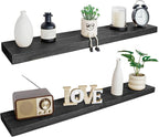 BGMG Wood Floating Shelves 48 inch, Wide Rustic Wooden Wall Shelves for Bathroom Living Room Bedroom Kitchen Farmhouse Set of