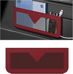 Car Seat Side Pocket Organizer, PU Leather Multifunctional Small Vehicle Console Side Storage Pouch, Automotive Gap Filler Bag for Cell Phone Sunglasses, Universal for SUV RV Truck (Wine Red)