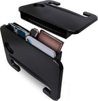 EcoNour 3-in-1 Steering Wheel Tray with Car Seat Gap Filler Organizer (1 Pack) | Food Table for Eating in Car | Laptop Desk, iPad Holder and Storage Box in-Between Seat Organizer | Car Accessories