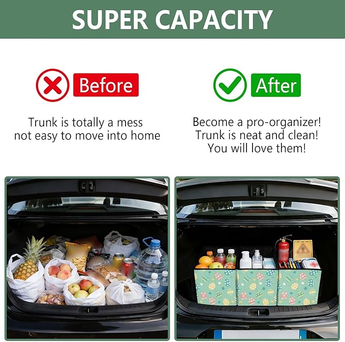 Easter Eggs Reusable Grocery Bags Large Shopping Tote Bag with Reinforced Bottom Board, Water Resistant Foldable Storage Bags