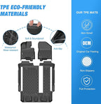 Nilight TPE Floor Mats for Toyota Sienna 8 Seats 2021 2022 2023 2024 2025 All Weather Custom Fit Heavy Duty Floor Liners