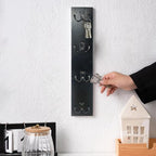 Yohsnor Vertical Key Holder Wall Mount - Stylish Home Decor for Entryway, Space-Saving Hook Rack & Organizer for Keys, Wallet