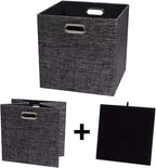 Posprica Fabric Storage Cubes,13×13×13 cube storage bins, Foldable Drawers Baskets Containers for Shelf Cabinet Bookcase,Thic