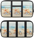 Starfish Visor Organizer Storage Small Car Visor Organizer with Multi-Pocket Lightweight Soft Car Visor Storage Pouch for Card Pen Sunglasses Document Scratch-Resistant Sunvisor Organizers