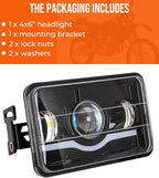 4x6 LED Headlight Kit for Suzuki DR-650 | for Suzuki DRZ400 with Mounting Bracket Hardware Headlight High Brightness Three Mo