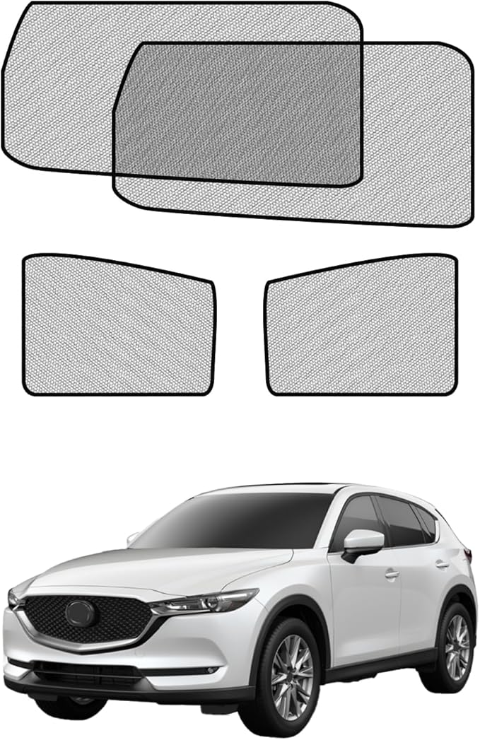 Car Window Shades for Mazda-CX-5(2017-2023),4 Pack Car Window Cover for Baby Sun Shade Blocker Breathable Mesh,Reduce UV Rays & Heat Insulation Privacy Protection for Camping, Travel, Sleep