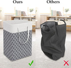 StorageRight Laundry Basket Hamper Large Collapsible Laundry Hamper with Easy Carry Handles，Freestanding Clothes Hampers for 