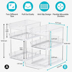 Delamu 3 Pack Drawers + 2 Sets of 3-Tier Under Sink Organizers