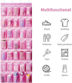 SAVERHO 35 Pockets Over the Door Shoe Organizer, Hanging Shoe Organizer for Door with 35 Mesh Pockets Large Capacity Shoe Han