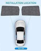 Car Window Shades for Nissan Rogue(2014-2020), 2-Pack Rear Window Sun Shades for Baby – Breathable Mesh, UV & Heat Blocker, Privacy Protection for Camping, Travel, Sleep & Nursing