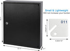 KYODOLED Key Storage Lock Box with Key, Locking Key Cabinet, 100 Key Management Wall Mount with Key Lock, Key Hooks & Tags Ke