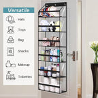 AOODA Clear Over The Door Hat Racks for Baseball Caps, Large Holds up to 72 Caps Hat Storage Organizer for Closet Wall, Deep 