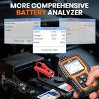 ANCEL AD410 PRO OBD2 Scanner and Battery Tester, 2-in-1 Car Diagnostic Tool, Check Engine Light, EVAP Test, Live Data, 12V