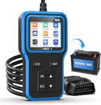 OBD2 Scanner with Upgrade Battery Tester - Diagnostic Tool for Cars that Check Engine Light & Emissions Readiness Read and