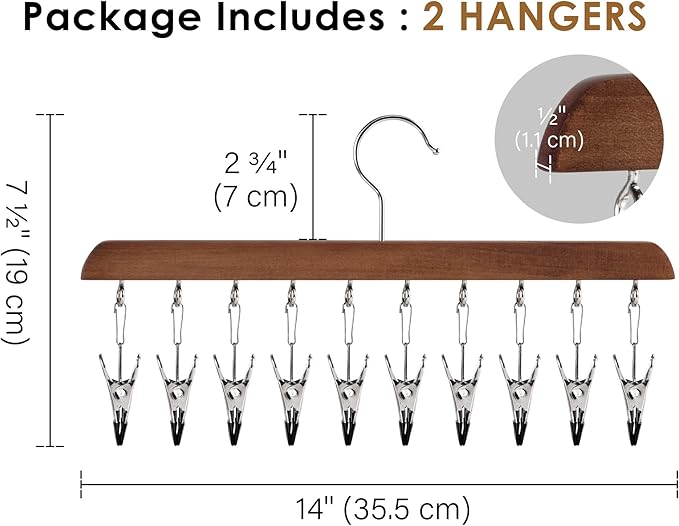 StorageWorks Hat Rack, Closet Organizer and Storage for Baseball Caps,Set of 2 with 10 Adjustable Stainless Steel Clips, Fits