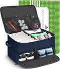 CAMPLAND 2 Layer Golf Trunk Organizer, Waterproof Car Locker for 2 Pair Shoes, Durable Storage for Balls, Tees, Clothes,