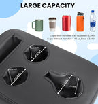 Back Seat Cup Holder for Car, PU Leather Couch Sofa Bed Boat Cup Holder Tray, Organizer for Trucks, Minivans, SUVs, RVs, Vehicles, Holds Drinks, Remote, Snacks, with Side Pockets