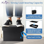 File Organizer Box with Lid & Handle, Thickened Cardboard Hanging File Folder Storage Boxes for Letter Size, Portable Filing 
