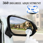 LivTee Blind Spot Car Mirror, 2" Round HD Glass Frameless Convex Side Mirror Blindspot, Reusable 360° Wide Angle Rear View Car Mirrors with Powerful Adjustable Suction Cup - Exterior Mirrors