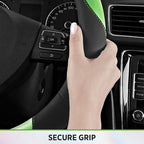 Road Comforts Steering Wheel Cover – Breathable Leather Steering Wheel Cover, Anti-Slip Grip, Universal Fit 14.5” to 15”, Hea