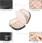 ProCase Travel Size Jewelry Box, Large Portable Seashell-Shaped Jewelry Case, 2 Layer Jewelry Organizer in PU Leather for Wom