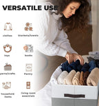 Criusia 6 Pack Clothes Bins for Organization - 16x12 Extra Large Storage Baskets for Shelves Closet Bedroom - Toy Storage Org