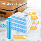 UPGOGO Vacuum Bags for Travel - Space Saver Combo 8 Pack