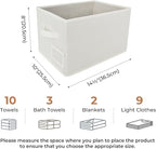GRANNY SAYS Closet Organizer Bins with Label Holder, Fabric Storage Baskets, Foldable Storage Bins for Living Room, Decorativ