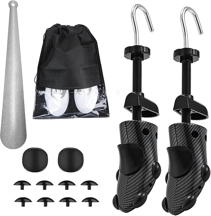 eachway Shoe Stretcher Shoe Trees,Adjustable Length & Width for Men and Women (S (for Women's 5.5-10) Black)
