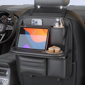 Backseat Car Tray for Kids, Sturdy Toddler Travel Tray Table with Cup Holder & Storage Pockets, Snack & Activity Car Seat Table for Road Trips, Fits Most Vehicles