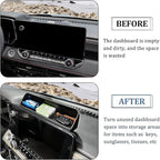 JDMCAR Dashboard Storage Tray Compatible with 2023–2026 Chevy Colorado & GMC Canyon, Behind Screen Dash Organizer Insert, ABS Sunglasses Holder with Non-Slip Liner, Easy Install Interior Accessory