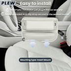 2-Pack Car Seat Gap Filler Organizer - Upgraded Anti-Slip Strap Design - Premium Leather Side Console Pocket - Prevent Phone Falling - Universal Fit Car Essentials for SUV, Truck & Sedan,Beige