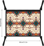 Aztec-Style Car Storage Mesh Organizer Ceiling Cargo Net Double-Layer Adjustable Zipper Truck SUVs Travel Road Trip Essentials etc. Interior Organizer