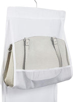 Okuna Outpost 8-Pocket Fabric Mesh Hanging Purse Organizer - 2-Pack, White, 48 x 13.8 in - Hanging Closet Organizer & Purse R