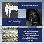 Auto Tightening Snow Chains Tire Chains, 1-Minute Quick Install, Twist-Link, Wear-Resistant, Universal for Car/SUV/Pickup Tru