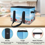 Reusable Grocery Bags Heavy Duty Shopping Bags Foldable Large Tote Bags with Long Handles & Hard Bottom