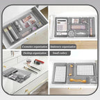 Kitchen Desk Drawer Organizers Storage for Office, Small Acrylic Vanity Trays Makeup Organizer for Drawer Bathroom Plastic Ma