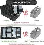 MULISOFT Car Seat Organizer- Backseat Car Organizer with 11 Storages Compartments and 2 Cup Holders, Organizers and Storage,