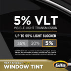 Gila Heat Shield Plus 5% VLT Window Tint, 2ft x 6.5ft